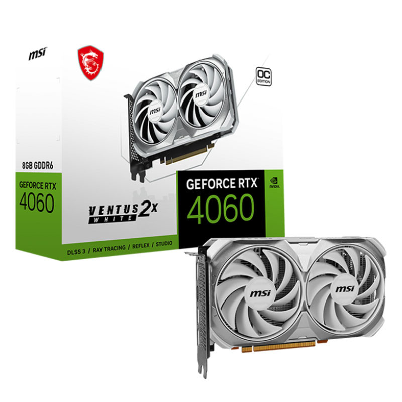 Carte Graphique MSI GeForce RTX 4060 VENTUS 2X WHITE 8G OC en Tunisie