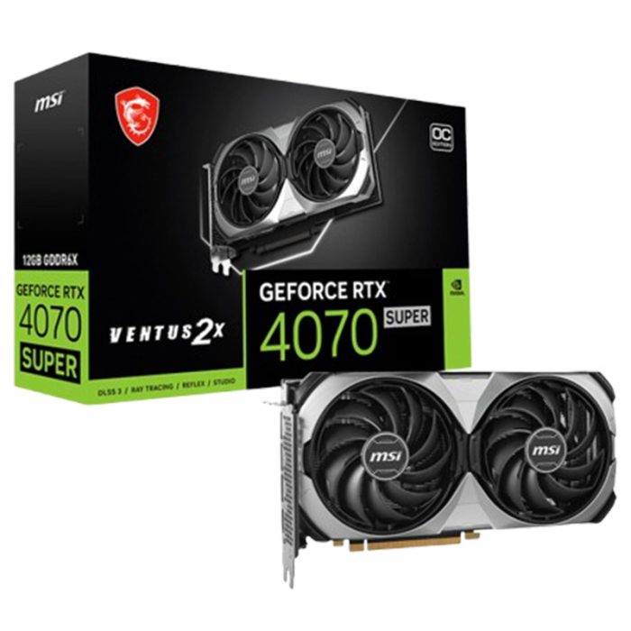 Carte Graphique Gaming MSI GeForce RTX 4070 Super Ventus 2X 12Go OC En Tunisie