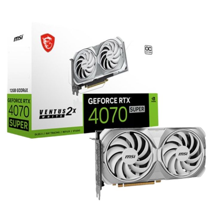 Carte Graphique Gaming MSI GeForce RTX 4070 Super Ventus 2X White 12Go OC En Tunisie